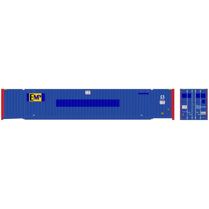 Atlas 20006665 HO Scale Jindo 53' Container EMP ex-Pacer Set 1 (3 Pack)