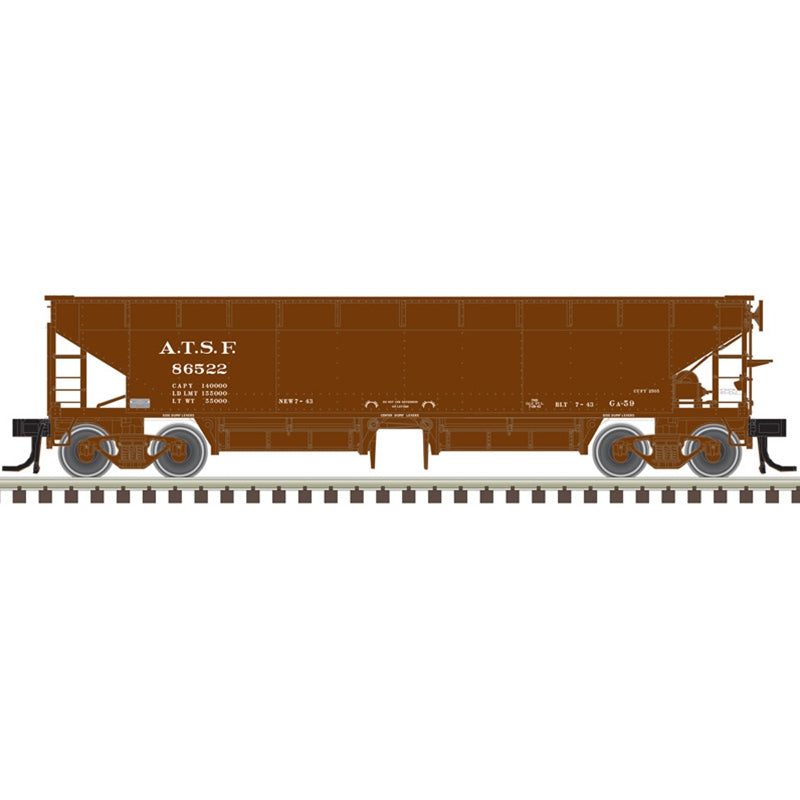 Atlas 20006813 HO Scale 70 Ton Hart Ballast Car 3 Pack Santa Fe ATSF (86588, 86608, 86614)