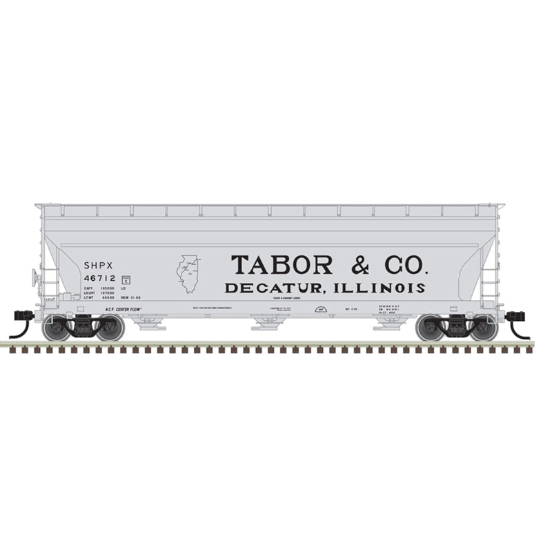 Atlas 20006939 HO Scale ACF 4650 Covered Hopper Tabor & Co SHPX 46693