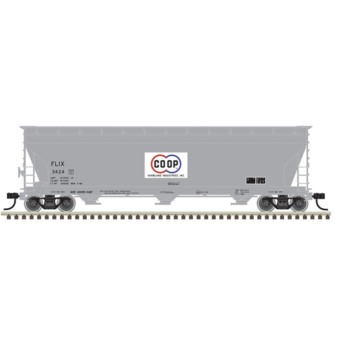 Atlas 20006942 HO Scale ACF 4650 Covered Hopper Farmland CO-OP FLIX 3408