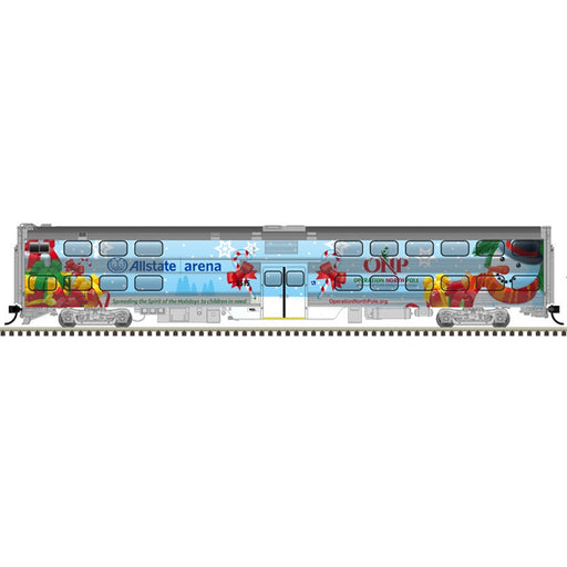 Atlas 20008035 HO Scale Metra Commuter Type 8500 Cab Car / Type 6000 Trailer Operation North Pole 2016 3-PACK