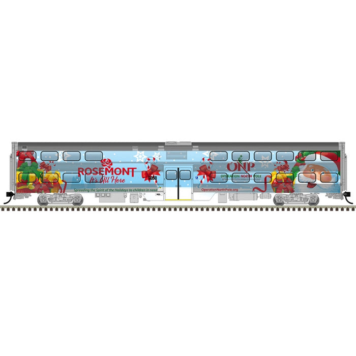 Atlas 20008035 HO Scale Metra Commuter Type 8500 Cab Car / Type 6000 Trailer Operation North Pole 2016 3-PACK