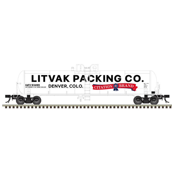 Atlas 20008306 HO Scale GATX 20,700 Gallon Tank Car Litvak Packing Company GATX 93499