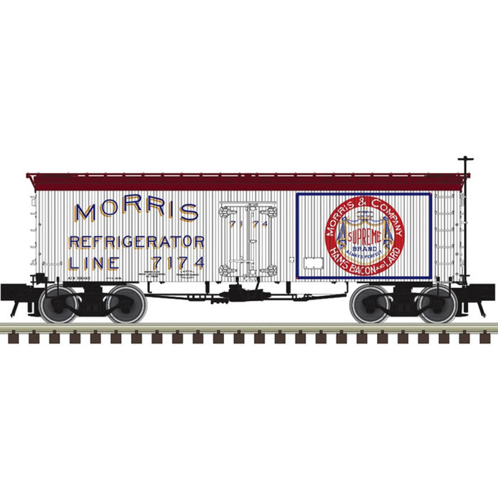 Atlas 20008489 HO Scale 36' Wood Reefer Morris Refrigerator Line 7174