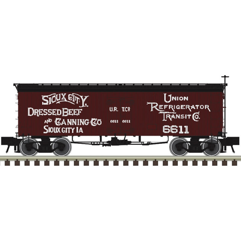 Atlas 20008491 HO Scale 36' Wood Reefer Sioux City Dressed Beef URTX 6616
