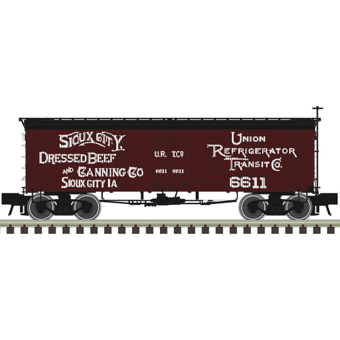 Atlas 20008491 HO Scale 36' Wood Reefer Sioux City Dressed Beef URTX 6616