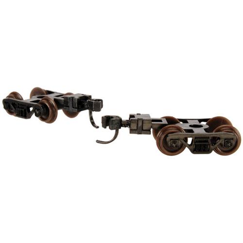Atlas 22081 N Scale 70 Ton Barber Freight Car Trucks with Extended Knuckle Couplers (1 Pair)