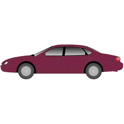 Atlas 2910 N Scale 1996 Ford Taurus 4 Door Sedan - Midnight Red (2 Pack)