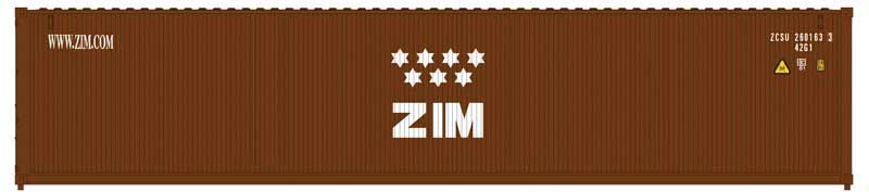 Atlas 50004169 N Scale 40' Intermodal Container 3-Pack ZIM Set #2