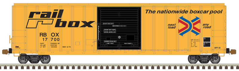 Atlas 50005592 N Scale FMC 5077 Boxcar Railbox (Early) RBOX 17867