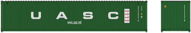 Atlas 50005889 N Scale 40' Intermodal Container 3-Pack United Arab Shipping Co. UACU Set #1