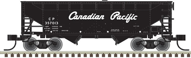 Atlas 50006122 N Scale 2 Bay Offset-Side Open Hopper Canadian Pacific CP 357018