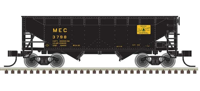 Atlas 50006136 N Scale 2 Bay Offset-Side Open Hopper 3 Pack Maine Central MEC (3798, 3811, 3845)