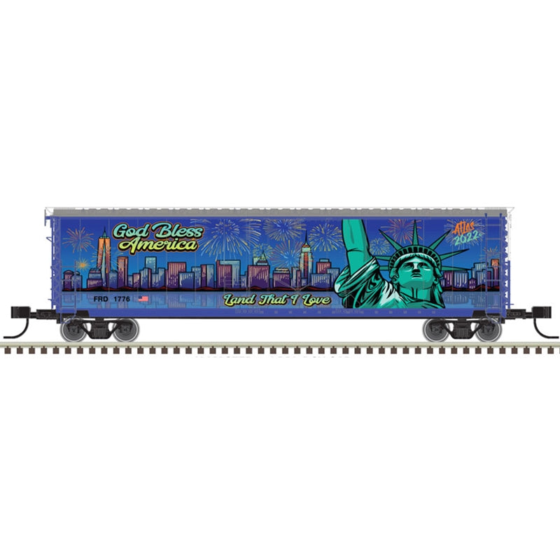 Atlas 50006164 N Scale 50' RBL Plug Door Boxcar Independence Day 2022 FRD 1776