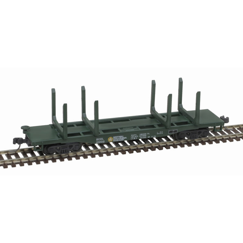 Atlas 50006280 N Scale 45' Logging Flatcar British Columbia Railway BCOL 10202