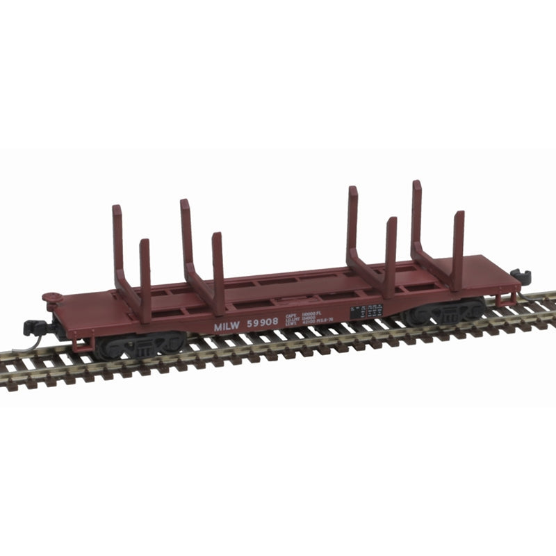 Atlas 50006289 N Scale 45' Logging Flatcar Milwaukee Road MILW 59908