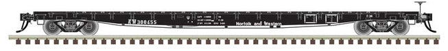 Atlas 50006432 N Scale GSI 60' Flatcar Norfolk & Western NW 300455