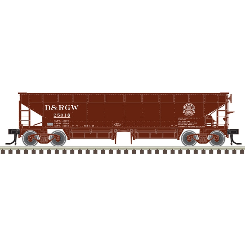 Atlas 50006607 N Scale 70 Ton Hart Ballast Car Rio Grande D&RGW 25033