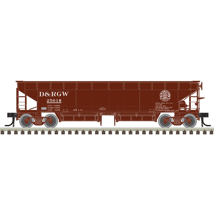 Atlas 50006607 N Scale 70 Ton Hart Ballast Car Rio Grande D&RGW 25033