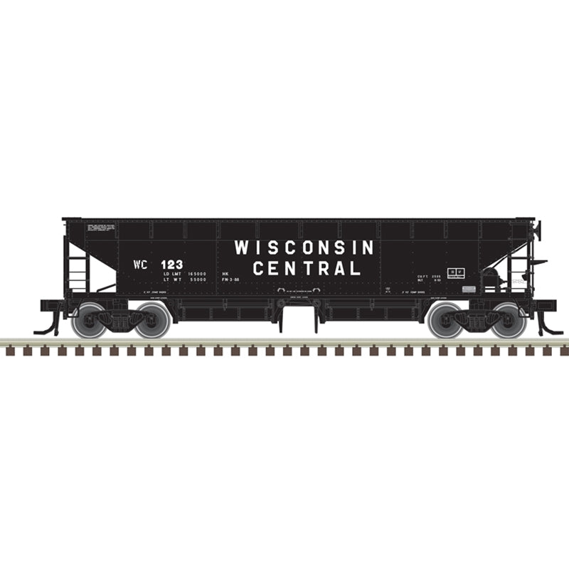Atlas 50006619 N Scale 70 Ton Hart Ballast Car Wisconsin Central WC 123