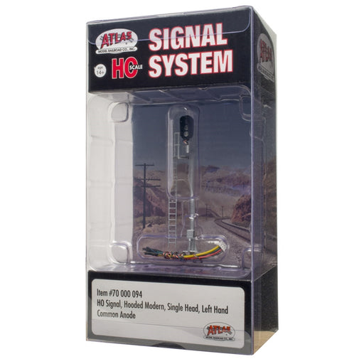 Atlas 70000094 HO Scale Signal System Left Hand Single Head Hooded Signal