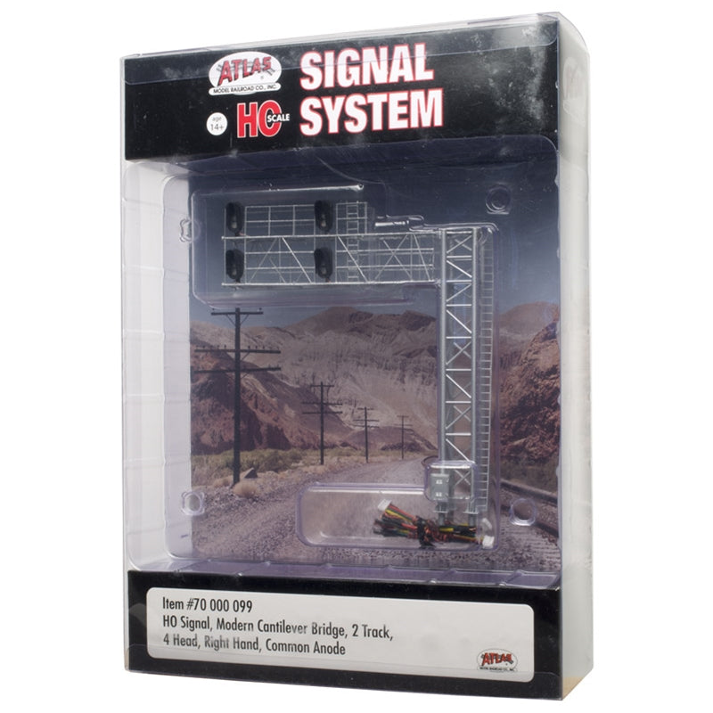 Atlas 70000099 HO Scale Modern Cantilever Double Track Signal Bridge - Right