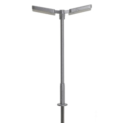 Atlas 70000161 N Scale Silver Double Arm Parking Lot Light with Warm White LED (3 Pack)