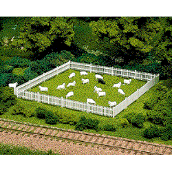 thumbnail image 2 of HO Scale White Picket Fence 5-Pack - 6.25 Inch Sections For Model Railroad Scenery 2 of 4