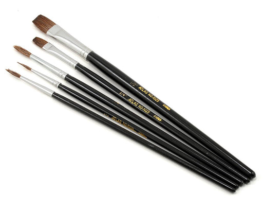 Atlas Brush 1025 Camel Hair Round & Flat Brush Set (5 Pack)