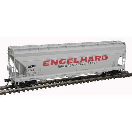 Atlas HO Scale 3 Bay Covered Hopper Engelhard ACFX