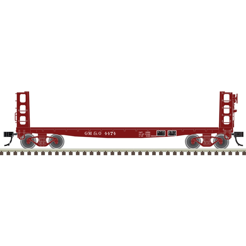 Atlas HO Scale 42' Pulpwood Flatcar with Load Gulf, Mobile & Ohio GM&O