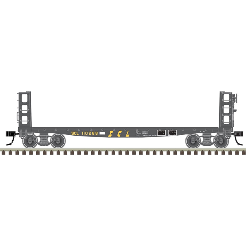 Atlas HO Scale 42' Pulpwood Flatcar with Load Seaboard Coast Line SCL