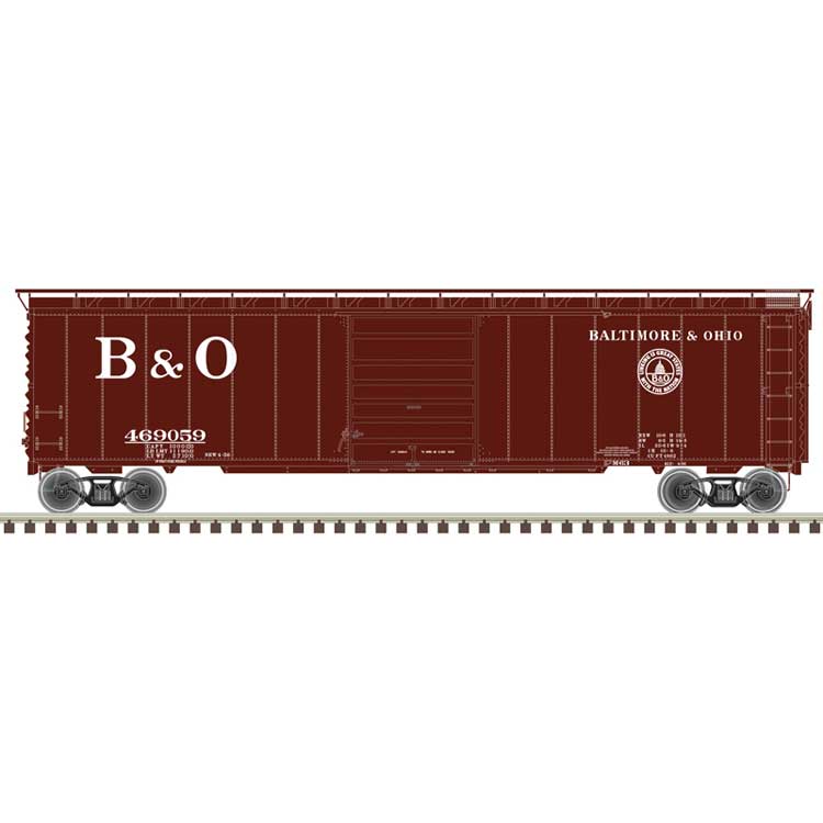Atlas HO Scale 50' Postwar Boxcar Baltimore & Ohio B&O