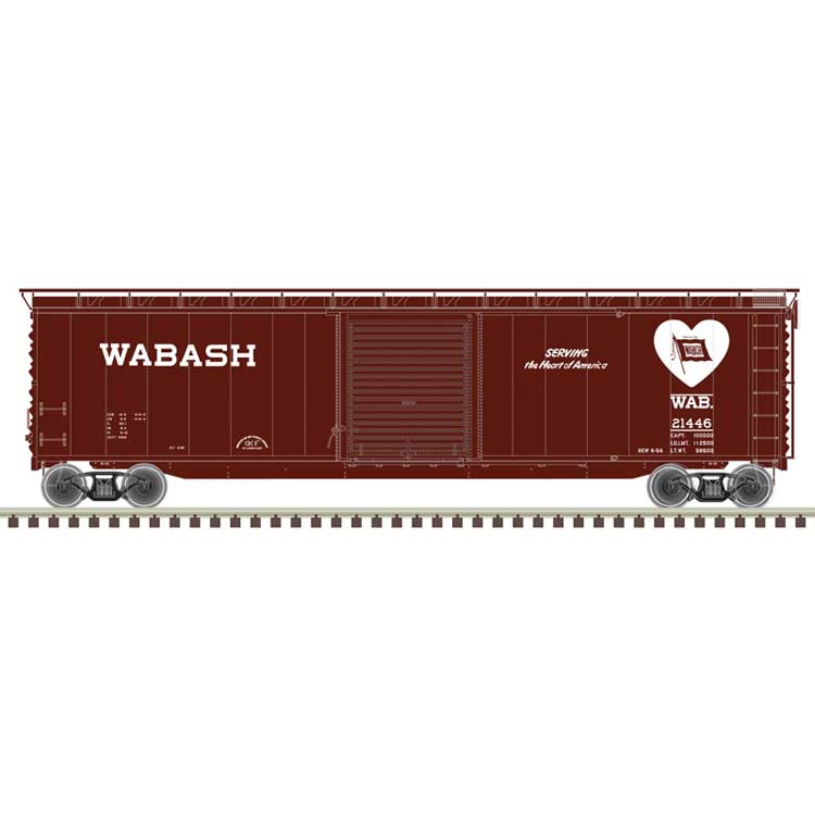 Atlas HO Scale 50' Postwar Boxcar Wabash