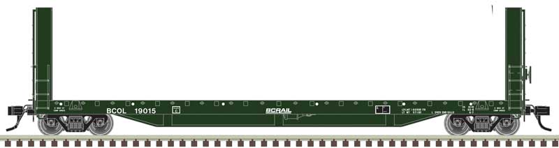 Atlas HO Scale 51'6" Bulkhead Flatcar British Columbia BC RAIL BCOL