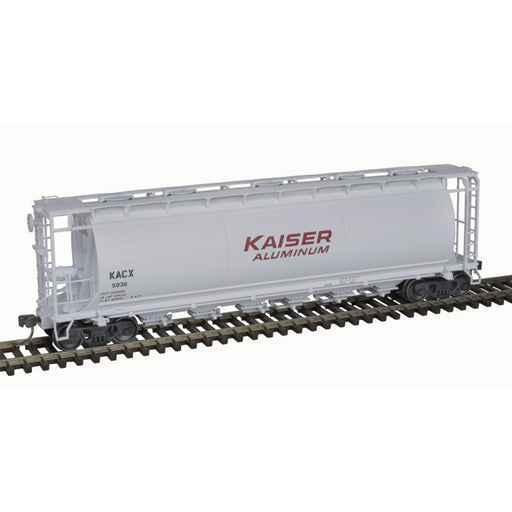 Atlas HO Scale 6 Bay Cylindrical Covered Hopper Kaiser Aluminum KACX