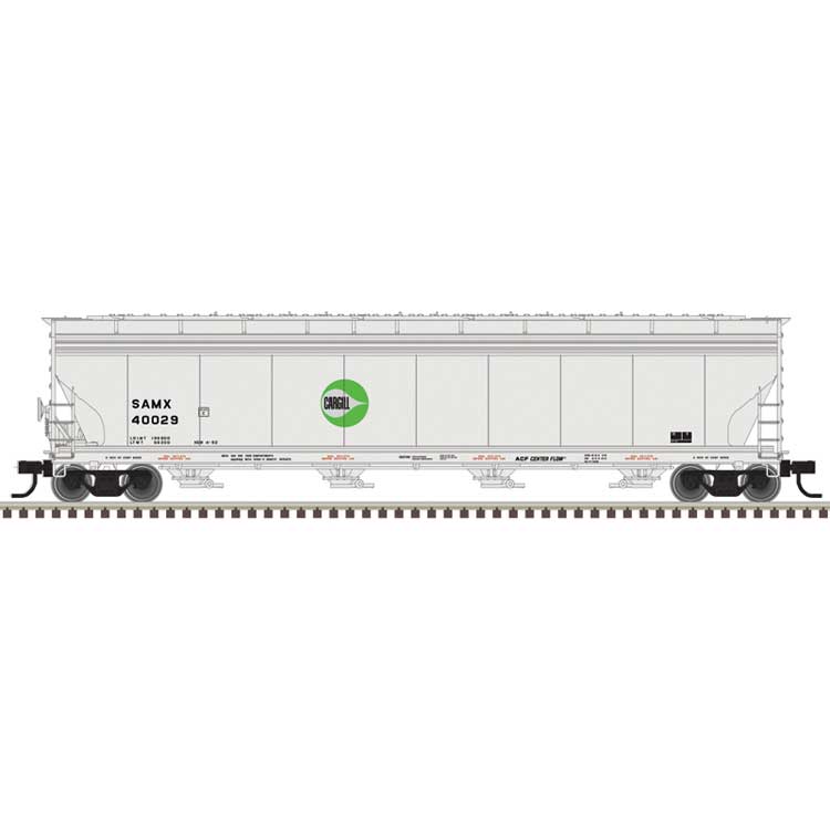 Atlas HO Scale ACF 5748 4 Bay Covered Hopper Cargill SAMX