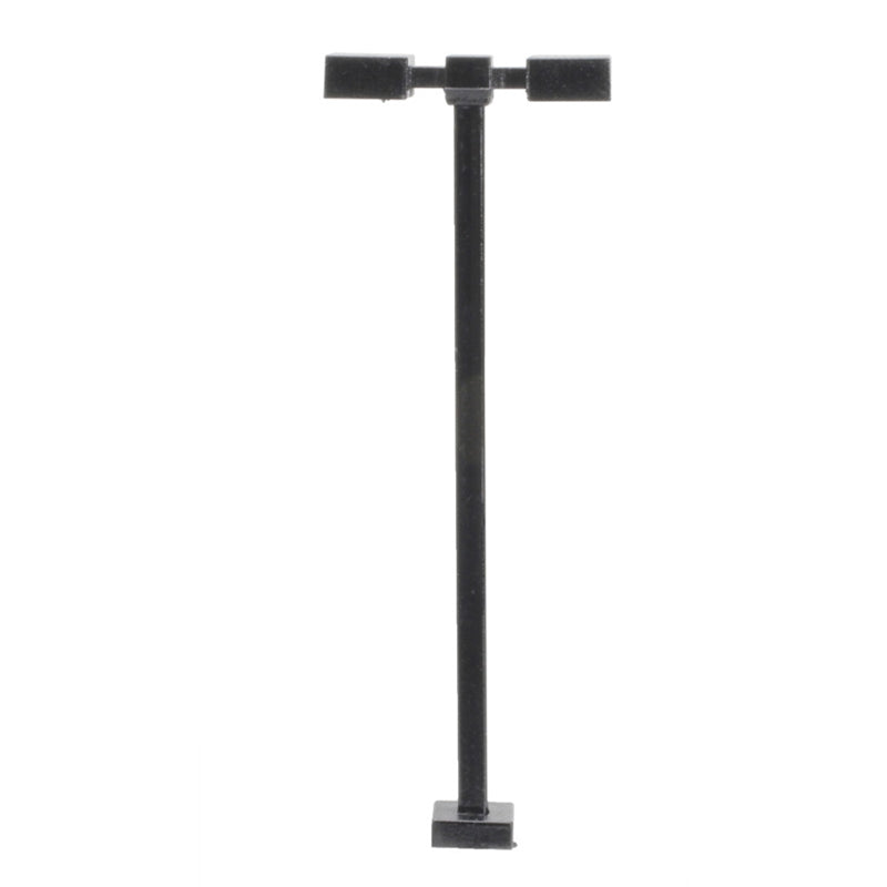 Atlas HO Scale Black Double-Arm Square 15' Streetlight LED Light (3 Pack)