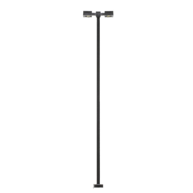Atlas HO Scale Black Double-Arm Square 30' Streetlight LED Light (3 Pack)