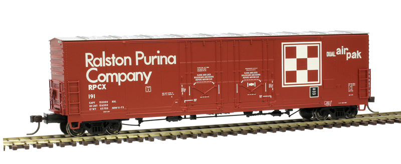 Atlas HO Scale Evans 53' Double Plug Door Boxcar Ralston Purina RPCX
