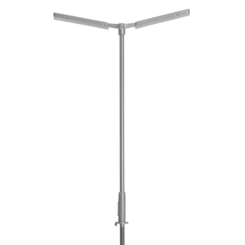 Atlas HO Scale Silver Double Arm Parking Lot Light with LED (3 Pack)