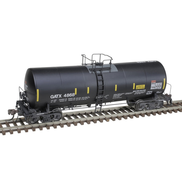 Atlas Master 20007210 HO Scale Trinity 17,600 Gallon Tank Car (Molten Sulfur) GATX 4856