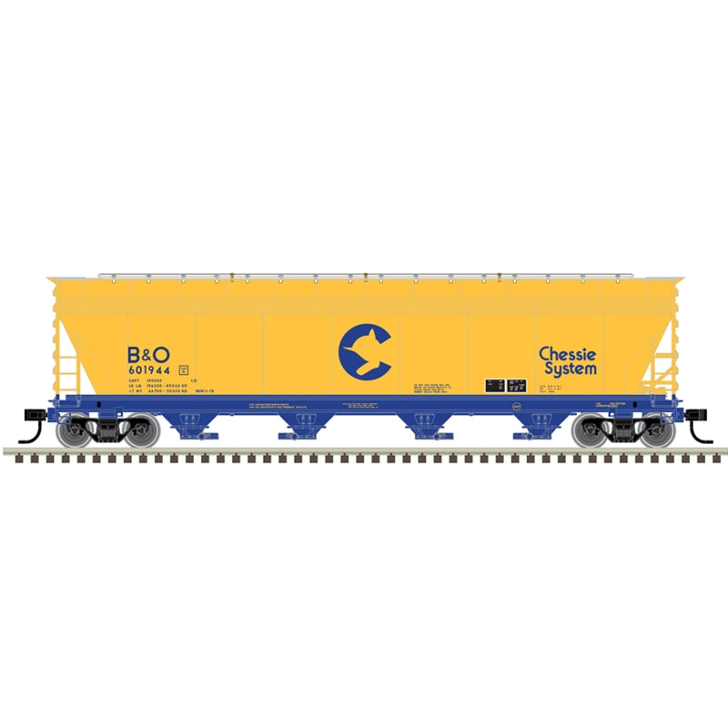 Atlas Master 20007367 HO Scale ACF 5250 Covered Hopper Chessie System B&O 601927