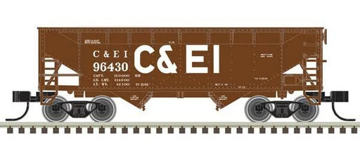Atlas N Scale 2 Bay Offset-Side Open Hopper Chicago & Eastern Illinois C&EI