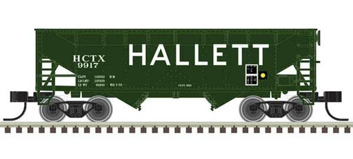 Atlas N Scale 2 Bay Offset-Side Open Hopper Hallett HCTX