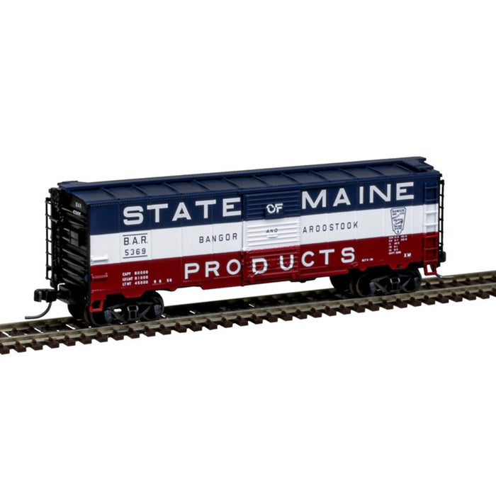 Atlas N Scale 40' 1932 ARA Boxcar Bangor & Aroostook BAR (State of Maine)