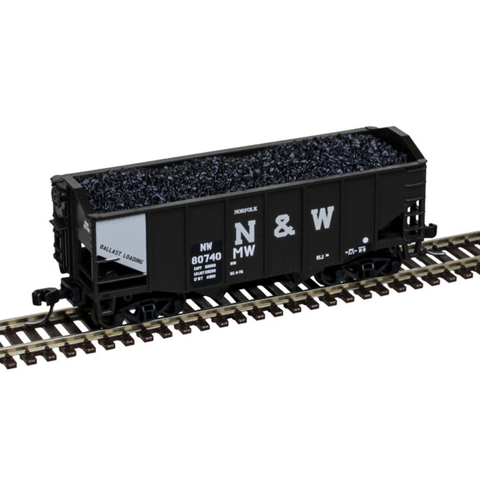 Atlas N Scale 55 Ton Fishbelly Hopper Norfolk & Western MOW NW