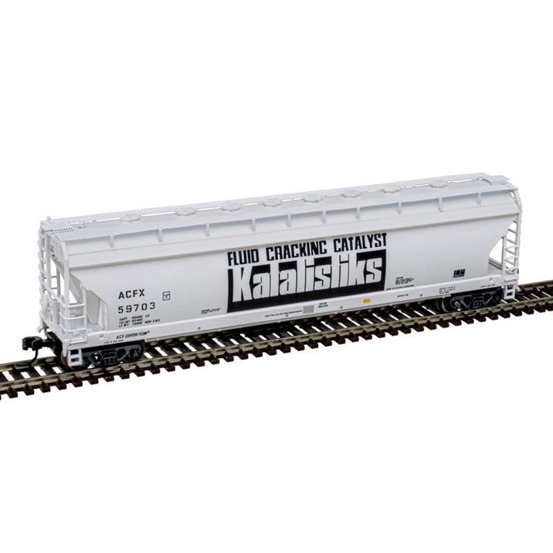 Atlas N Scale ACF 4 Bay Center Flow Pressureaide Covered Hopper Katalistiks ACFX