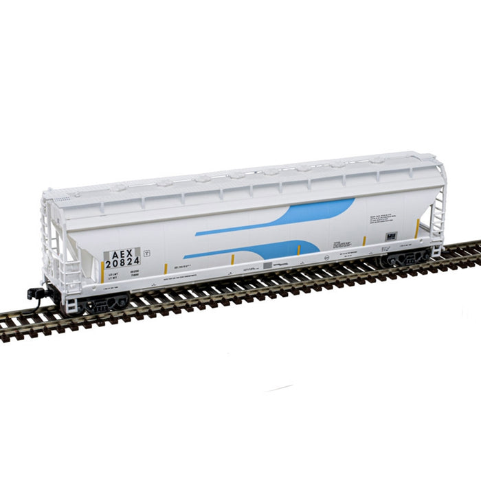 Atlas N Scale ACF 4 Bay Center Flow Pressureaide Covered Hopper The Andersons AEX