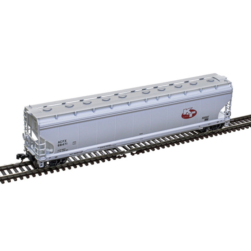 Atlas N Scale ACF 5800 4 Bay Covered Hopper KT Clays ACFX